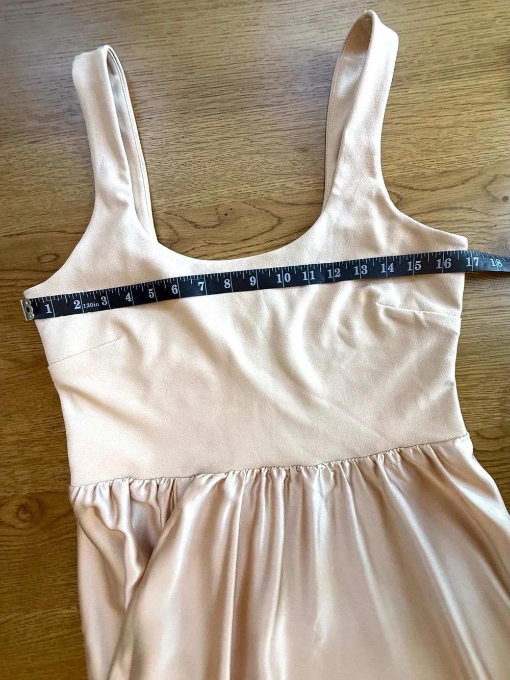 Show Me Your MuMu Beige Satin Maxi Dress XL Sleeveless Scoop Neck
